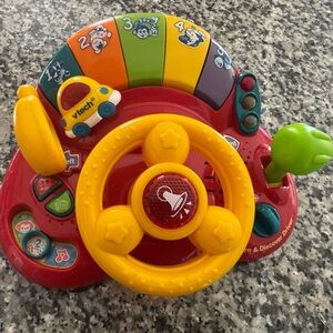 Vtech Red and Yellow Steering Wheel Toy driver